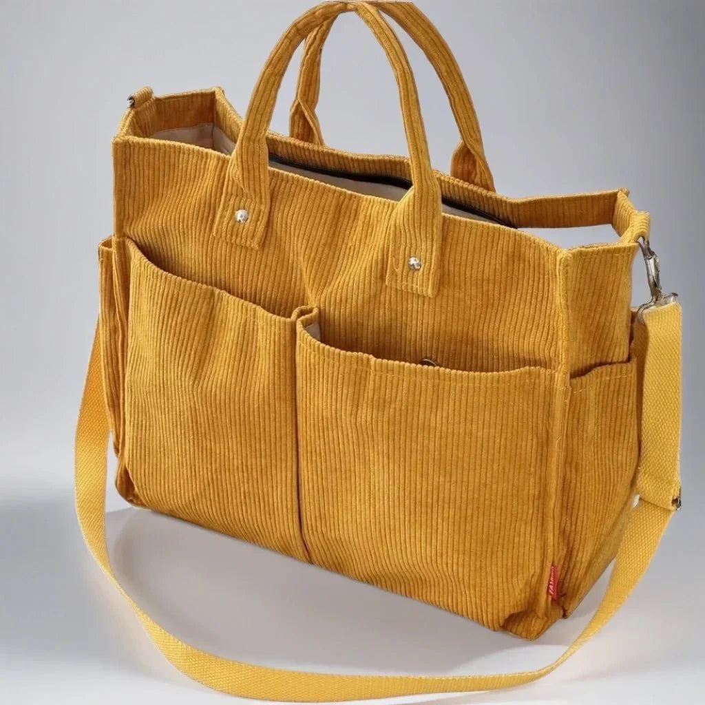 BowLift | CordoTote – Classic Corduroy Shoulder Bag for Everyday Use