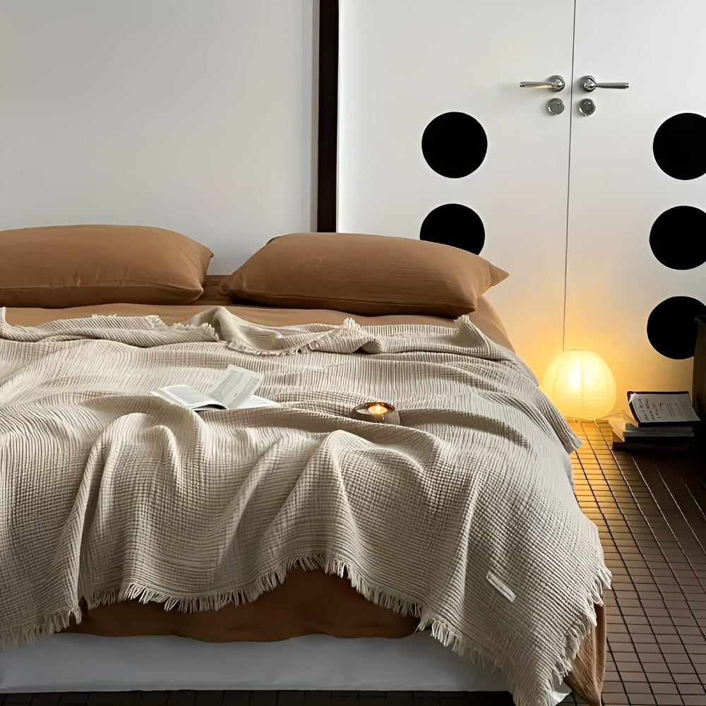 BowLift | Cotton Crinkle Tassel Blanket