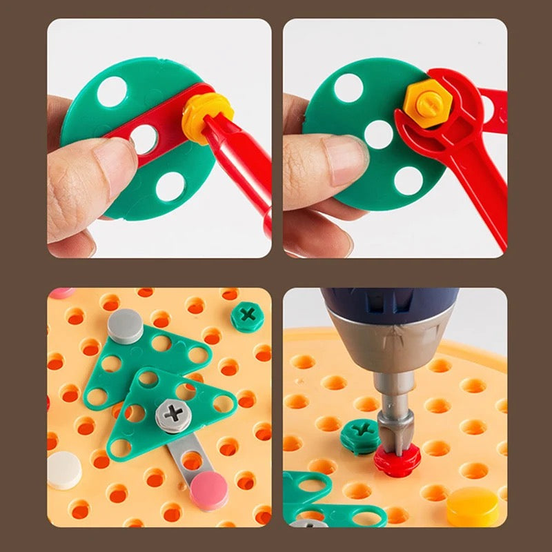 BowLift | Construction Toy Set with Electric Drill Case