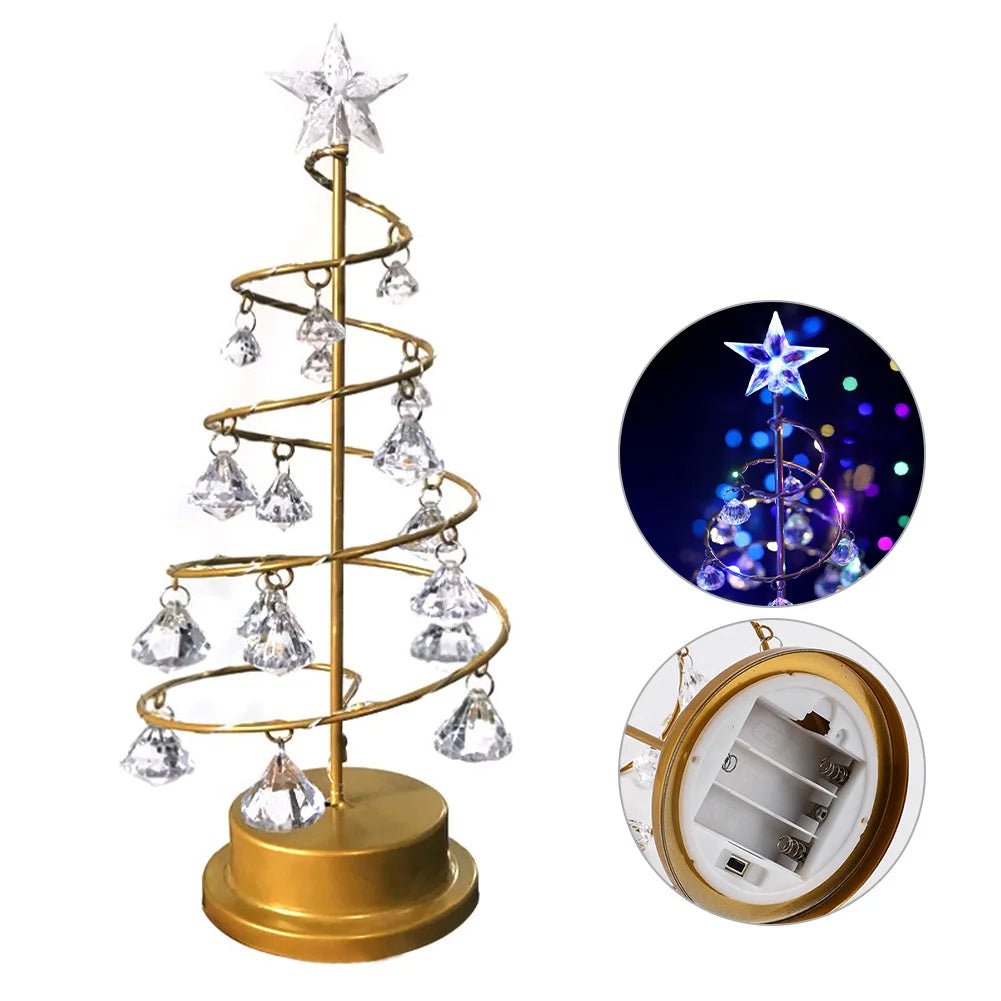 BowLift | Crystal Christmas Tree LED Lamp – Sparkling Christmas, Valentine’s, or Birthday Decor for a Dreamy Bedroom Glow