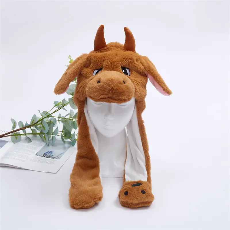 BowLift | BunnyBounce Plush Hat with Moving Ears for Kids & Adults