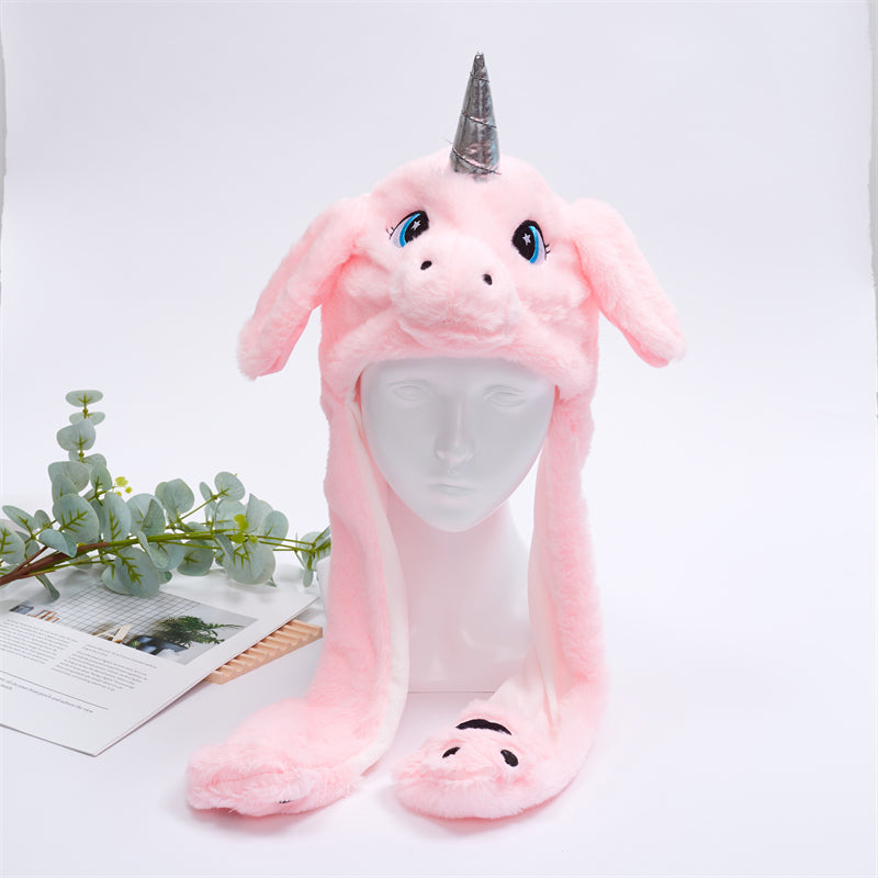 BowLift | BunnyBounce Plush Hat with Moving Ears for Kids & Adults