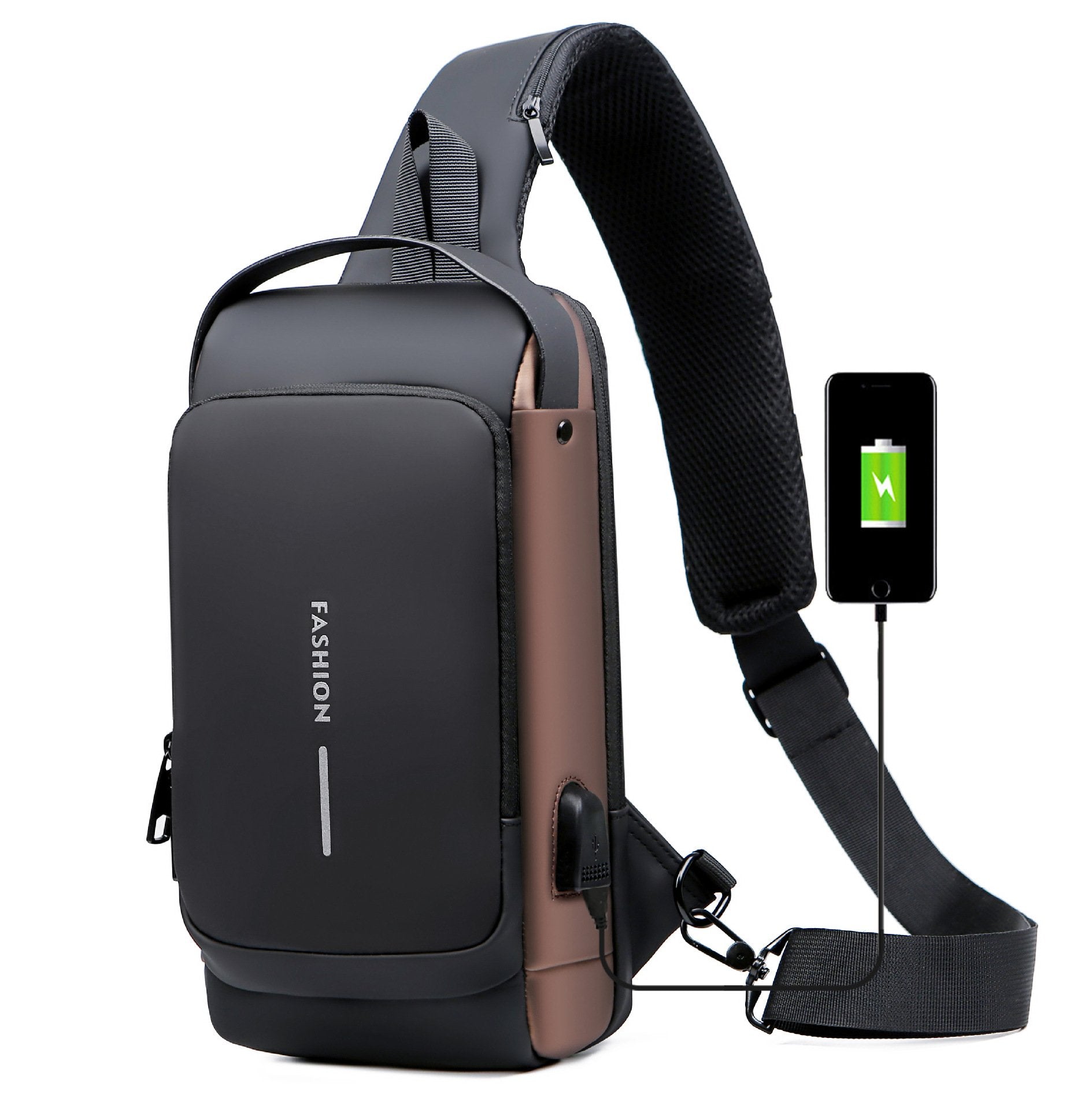BowLift | Anti-Theft Crossbody Bag | Landy Carry Without Worry | Waterproof Oxford | USB Charging Port | Unisex Travel Pack