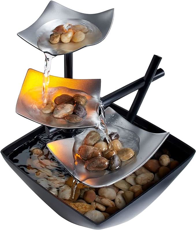 BowLift | Glow LED Leaf Fountain – Modern Indoor Water Feature