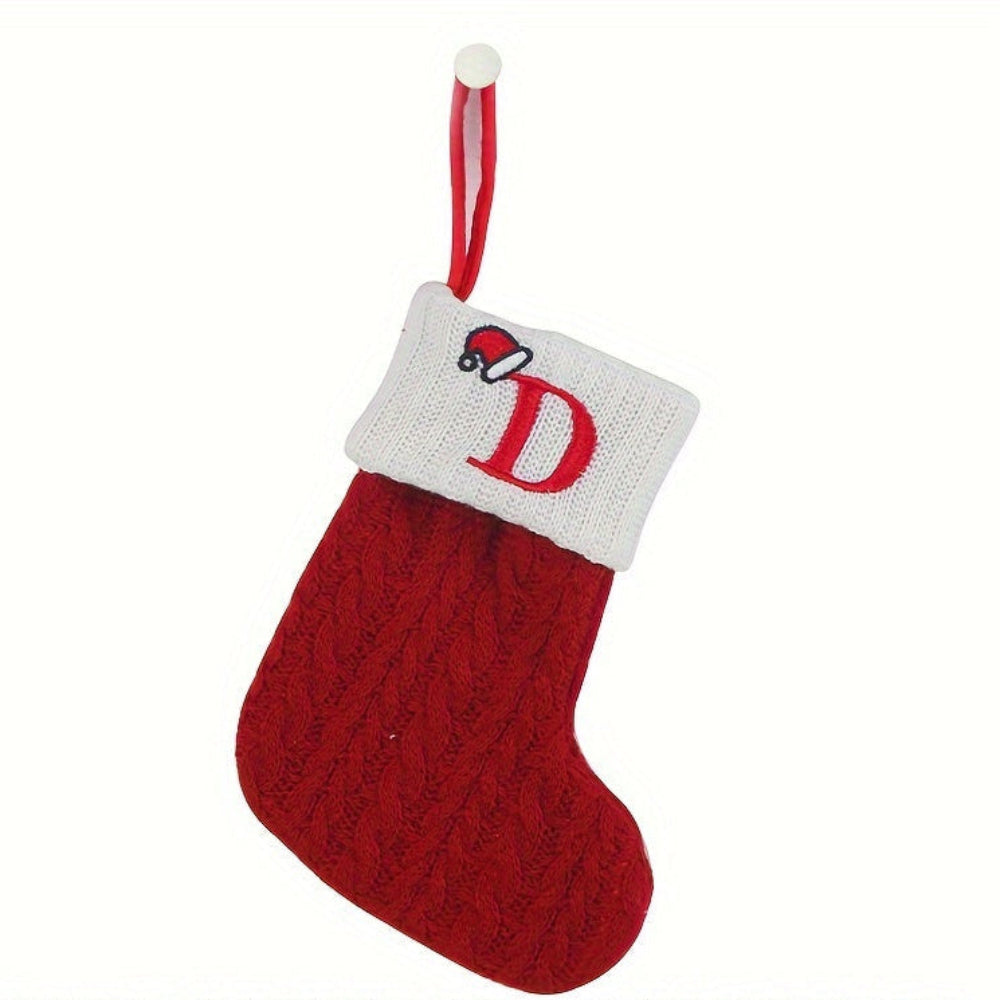 BowLift | Christmas Stocking Knit Monogram Alphabet Decorative Holiday Sock