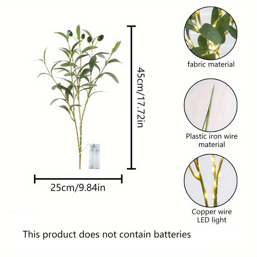 BowLift | Illuminated Olive Tree LED Lamp – Modern Decor for Festive Occasions, Weddings, Birthdays, and Party Atmosphere, Ideal for Dining Table, Cabinet, or Café Decor