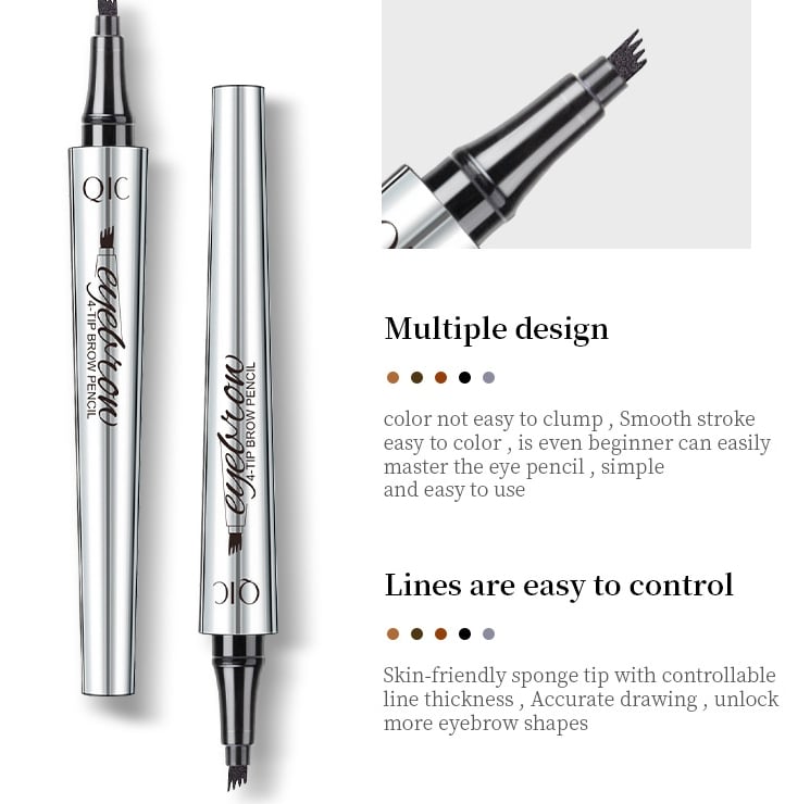 BowLift | 3D Waterproof Microblading Eyebrow Pen 4 Fork Tip Tattoo Pencil