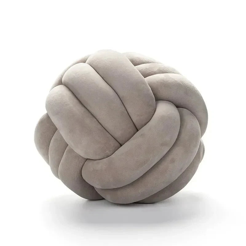 BowLift | Decorative knotted suede-look ball soft cushion