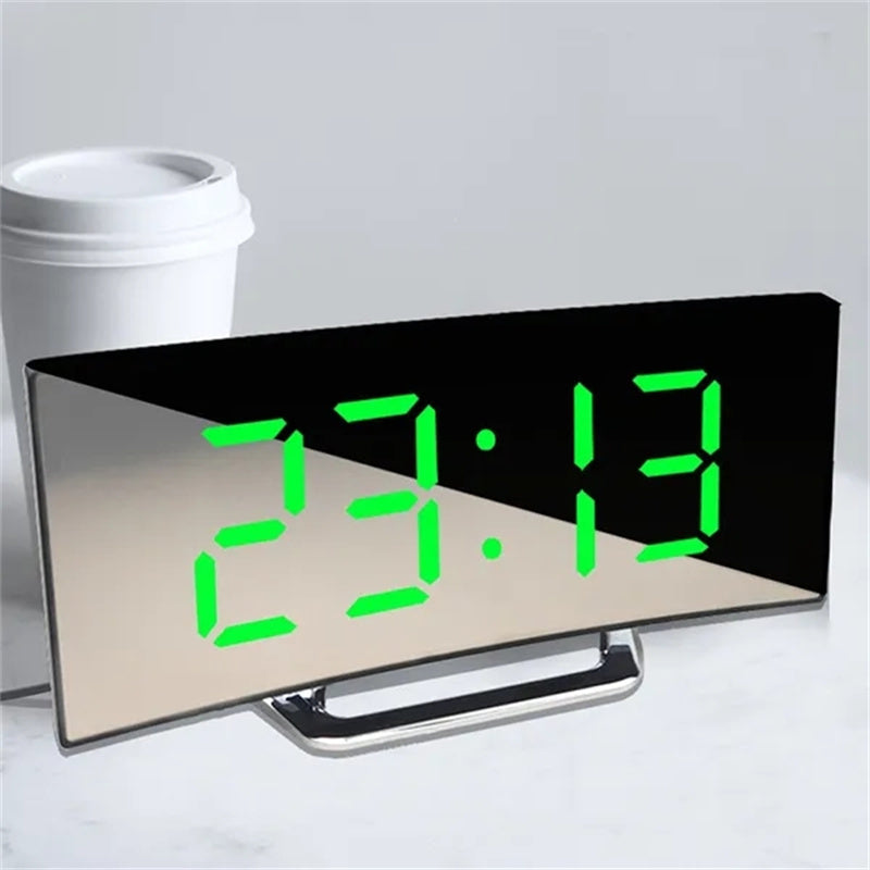 BowLift | CurveTime Digital Alarm Clock – Compact Alarm Clock with Curved Display and Modern Design