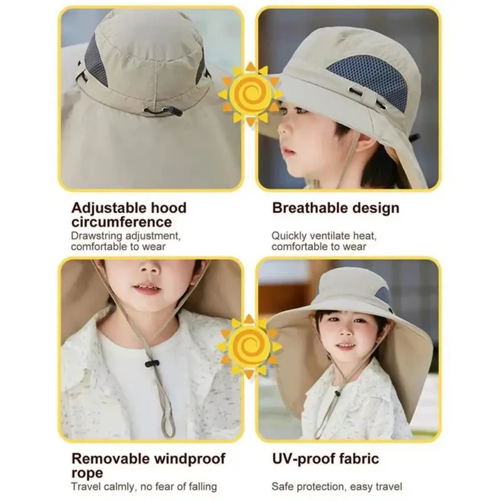 BowLift | Adjustable Kids Solar Fan Hat