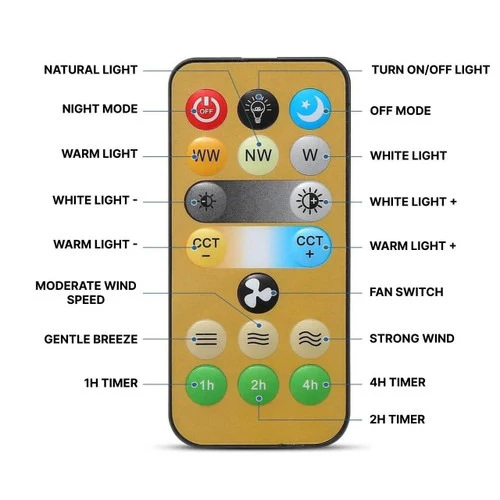 BowLift | Ceiling Light Fan with LED, E27 Socket Mount with Remote Control