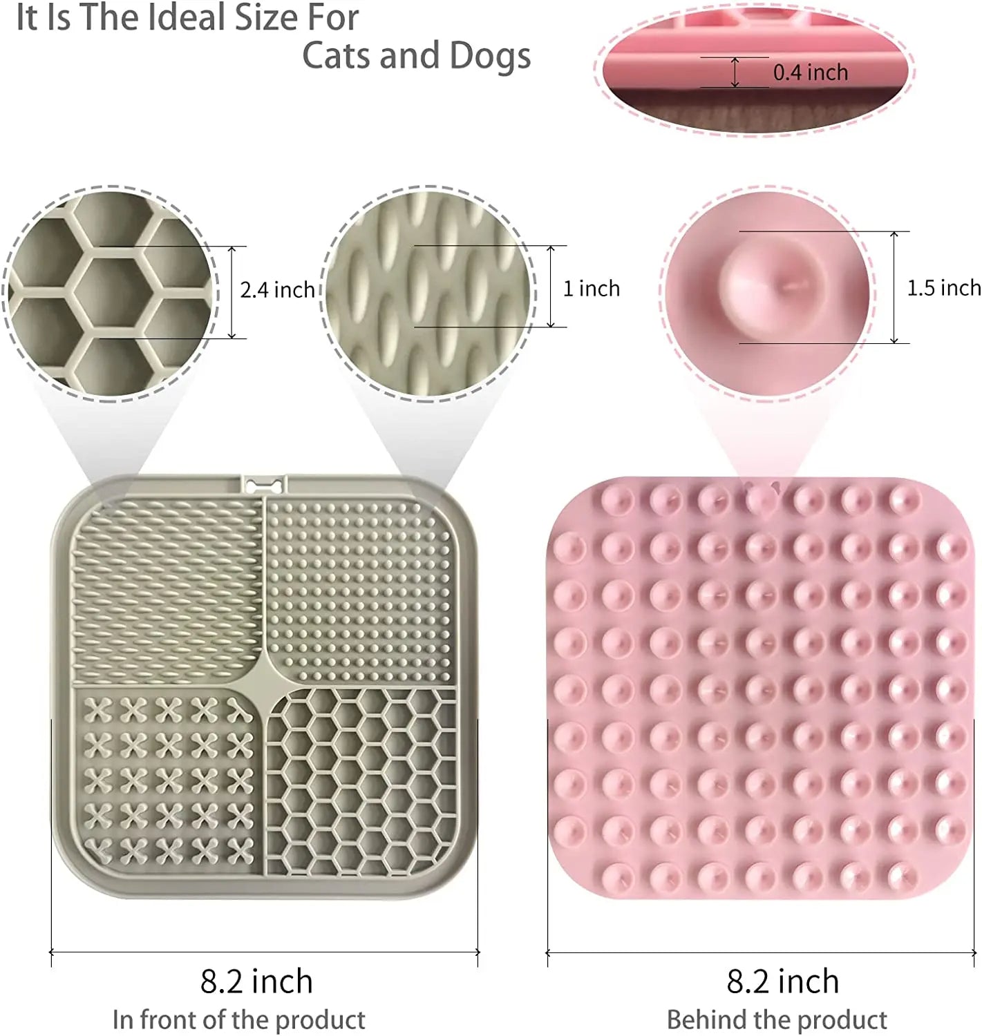 BowLift | 2pcs Dog Lick Mat with Suction Cups – Slow Feeder and Anxiety Relief