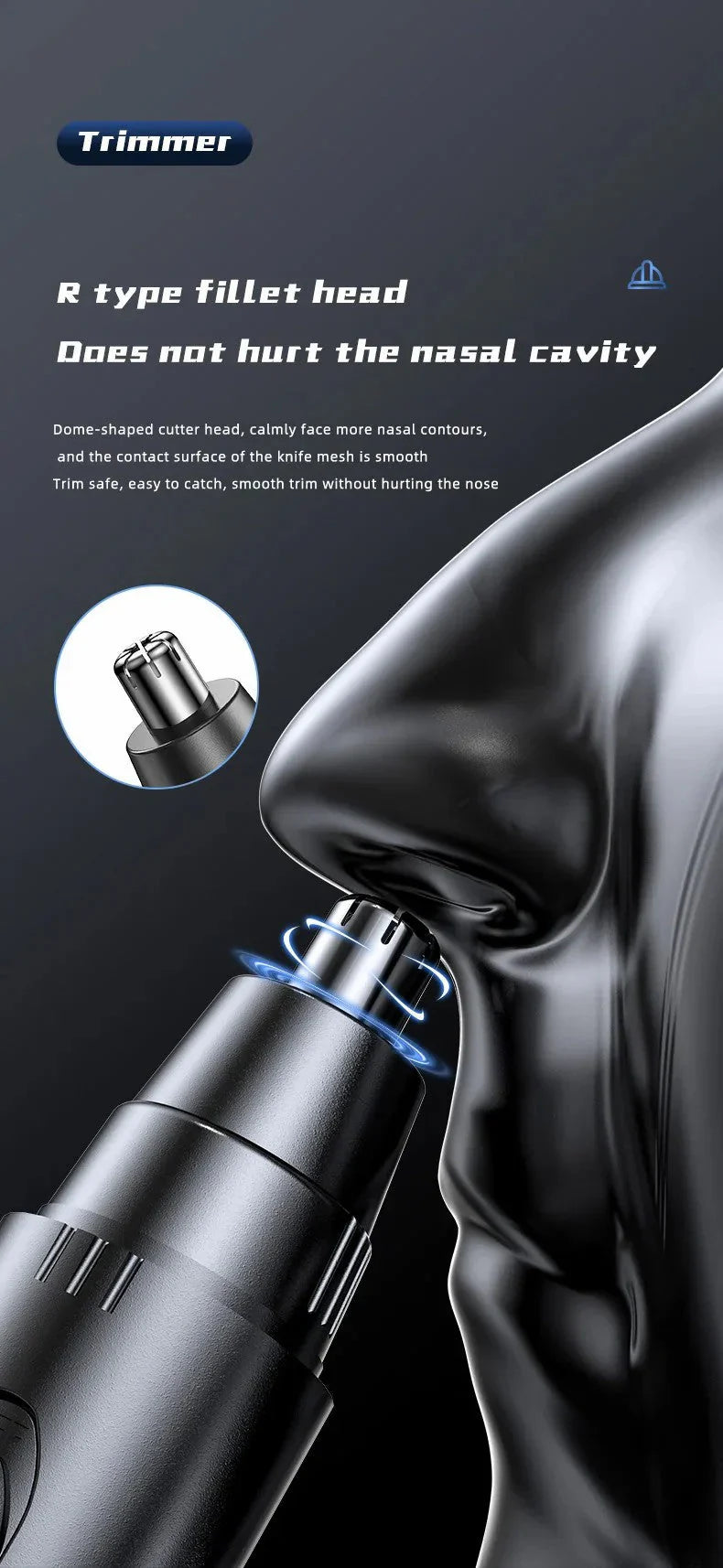 BowLift | Professional painless nose and ear hair trimmer for men and women