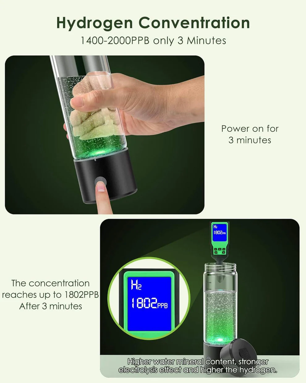 BowLift | Hydrogen Water Bottle Generator