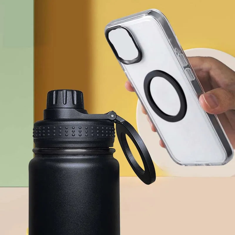 BowLift | Insulated Stainless Steel Water Bottle with Phone Holder – 750ml