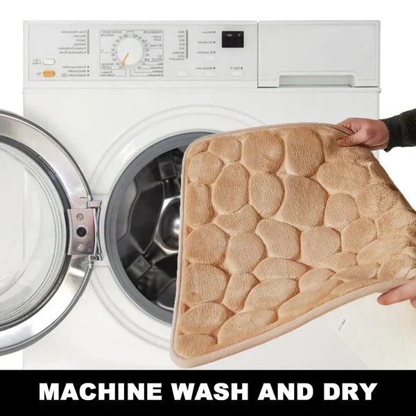 BowLift | Cobblestone Embossed Bathroom Bath Mat