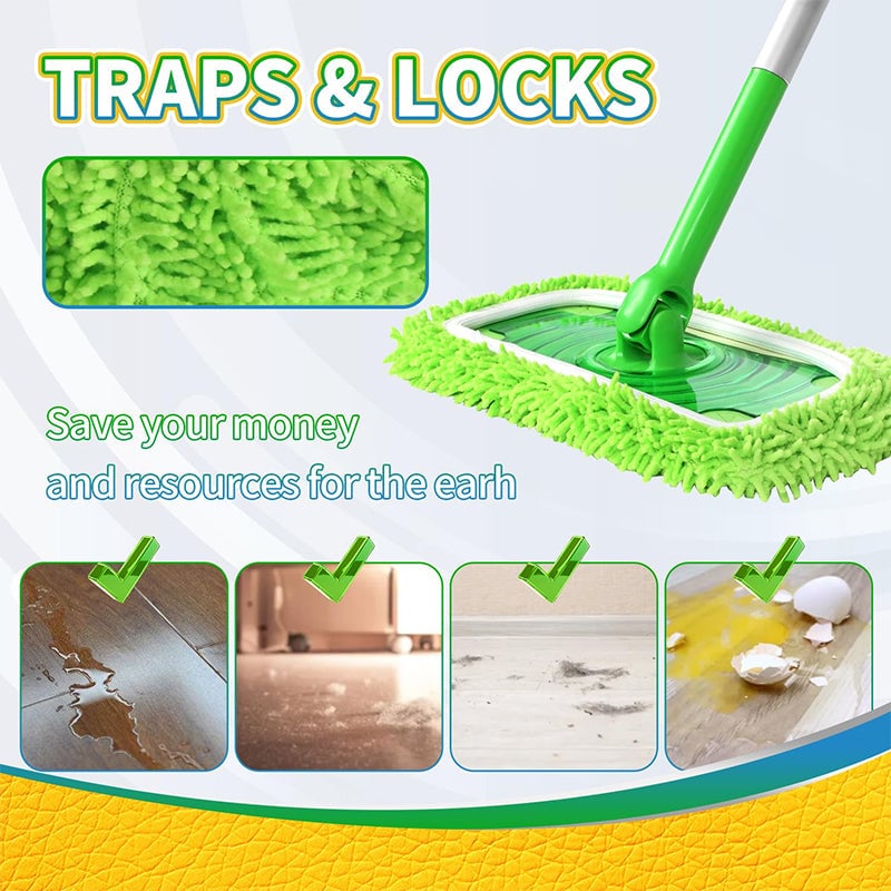 BowLift | Chenille Mop Refill Pads for Home Use โ Replacement Mop Heads for Floor Cleaning