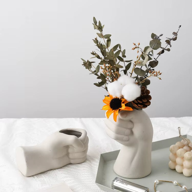 BowLift | Artistic Hand Gesture Ceramic Tabletop Flower Vase