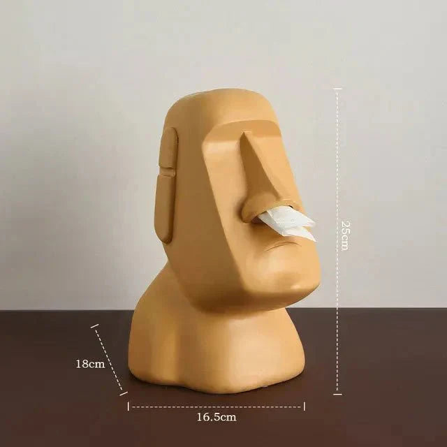 BowLift | Tissue box in Easter Island statues design