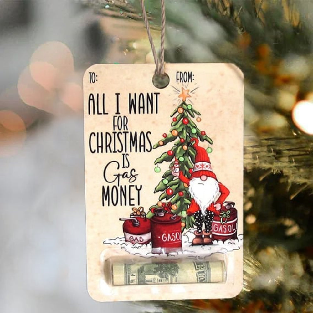 BowLift | Christmas Wooden Money Holder Ornament