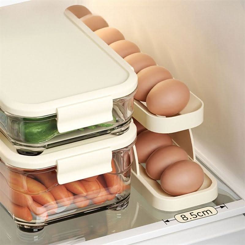 BowLift | Automatic Rolling Egg Storage Rack for Fridge