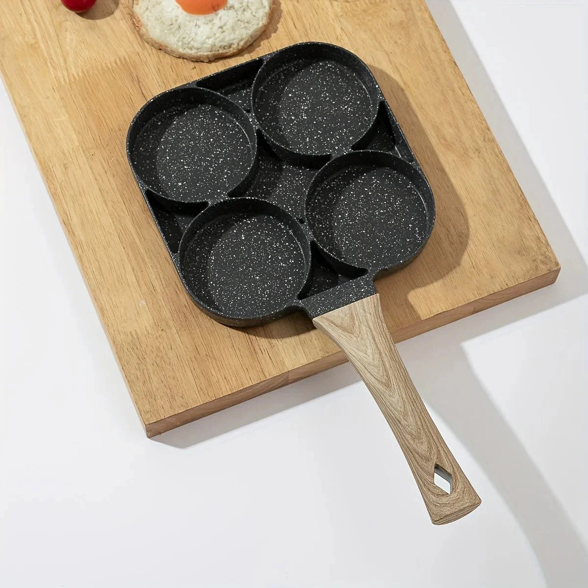 BowLift | ChefVerra Non-Stick Omelette Pan | 4-hole frying pan for eggs, pancakes, and burgers