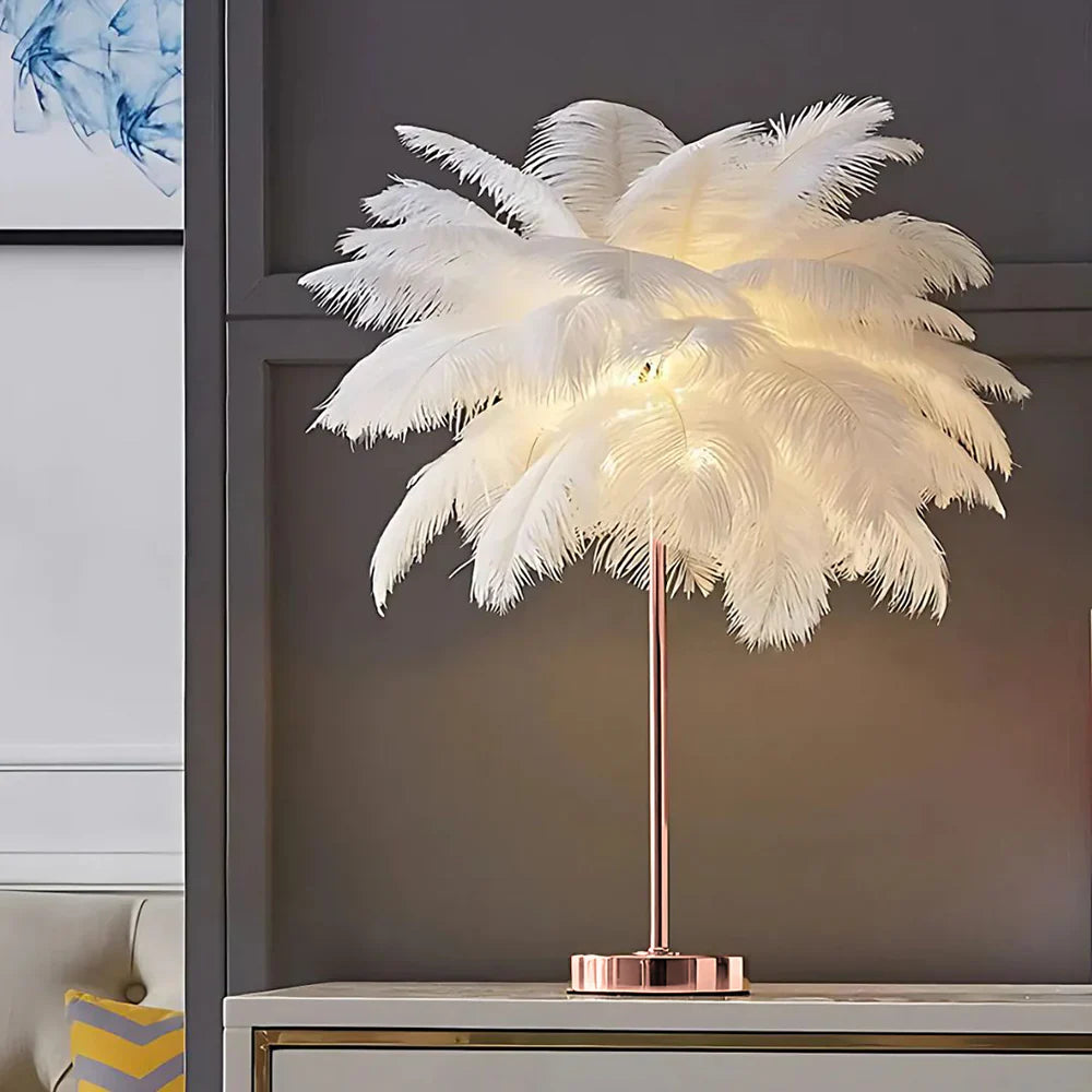 BowLift | Feather Shade Modern Table Lamp