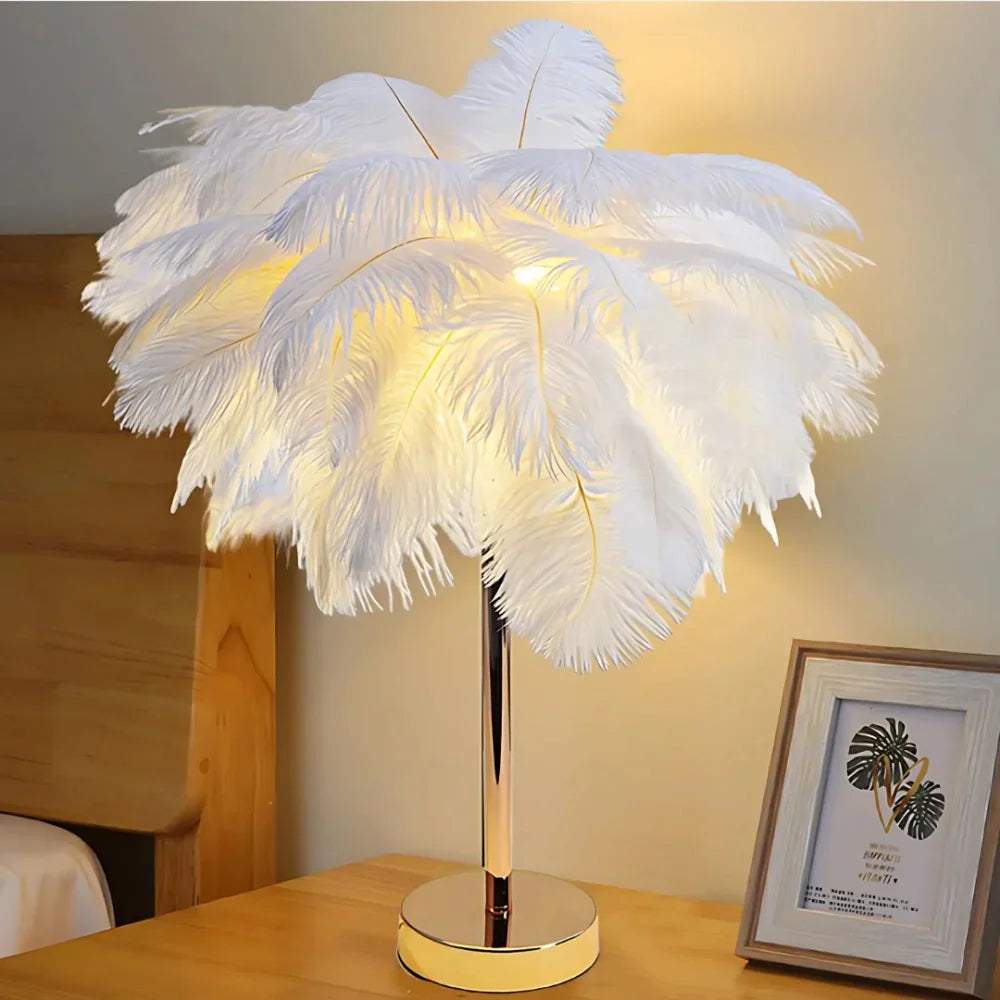 BowLift | Feather Shade Modern Table Lamp