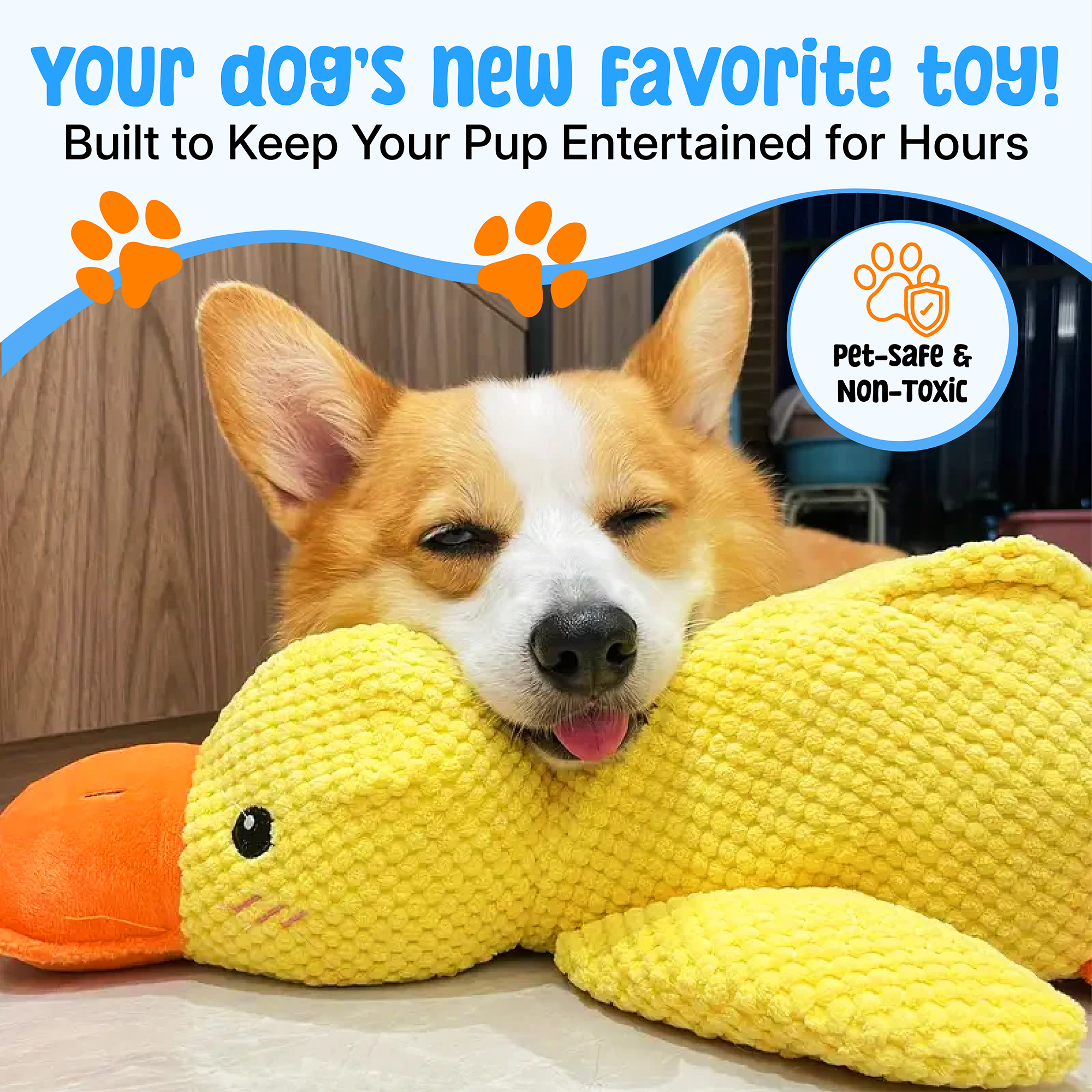 BowLift | Dog Toy Soft Plush Duck Chew Toy