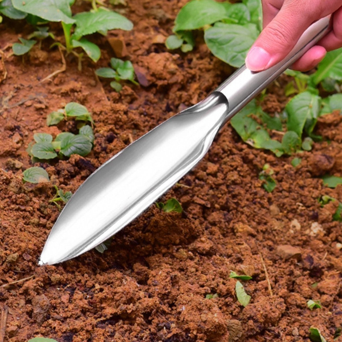 BowLift | DigDeep Hand Trowel – Stainless Steel Tool for Tough Soil Penetration