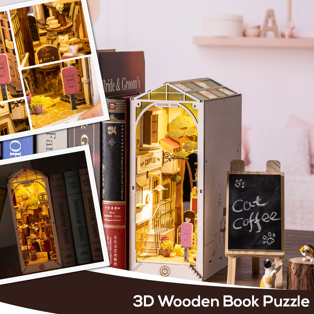 BowLift | 3D Wooden Book Nook Puzzle