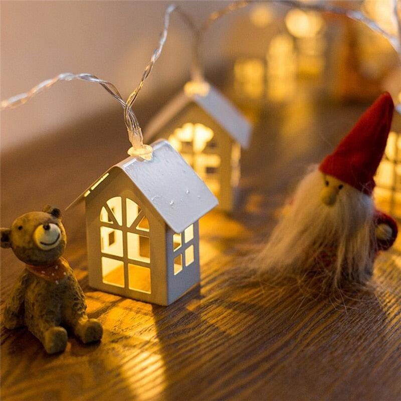 BowLift | Fairy Wood House Lights - Christmas Village Houses String Lights