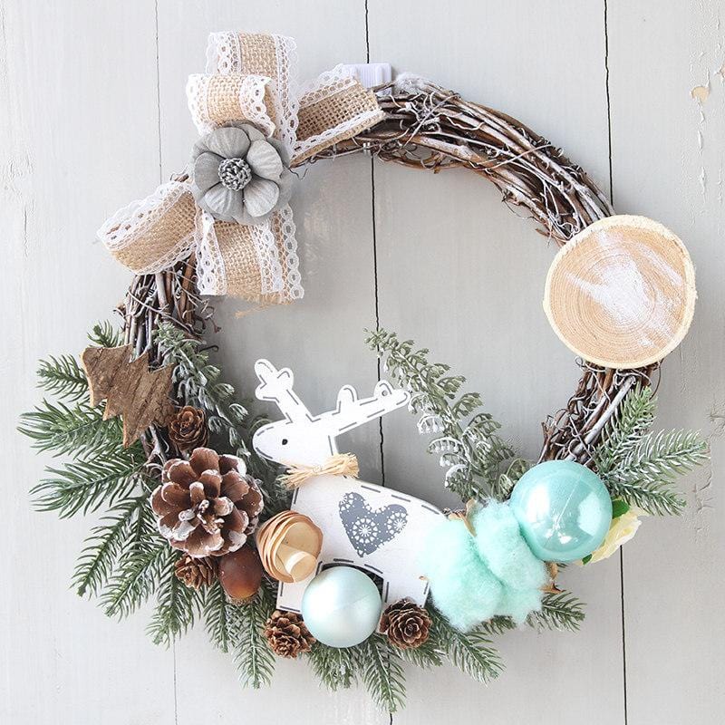 BowLift | Christmas Wreath Rustic Pine Cone Door Decoration