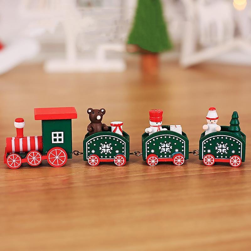 BowLift | Christmas Wooden Train Decoration Ornament Set