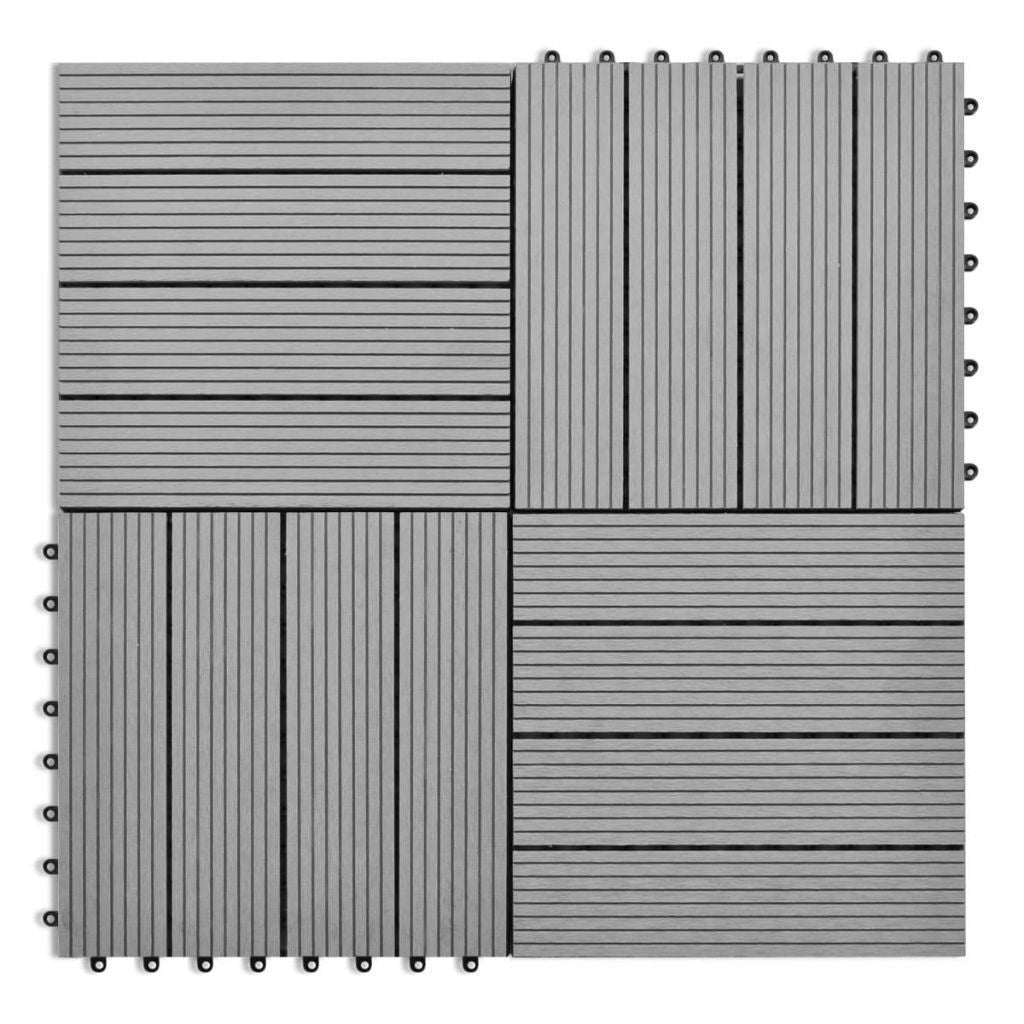 BowLift | WPC tiles 30x30cm 11pcs 1m2 Gray