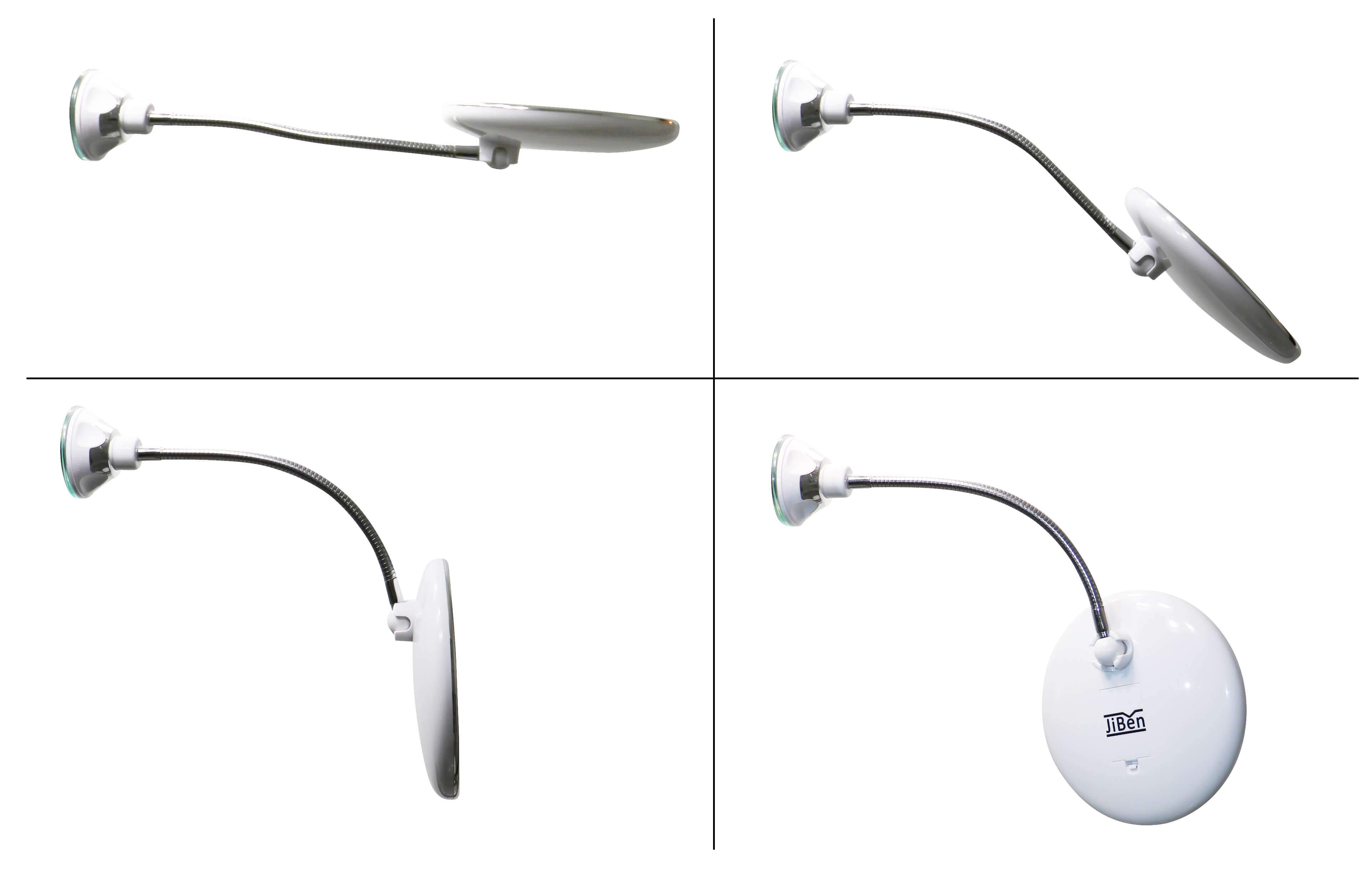 LED Magnifying Mirror with Flexible Gooseneck | 10x Magnification | Daylight LED | Makeup Mirror