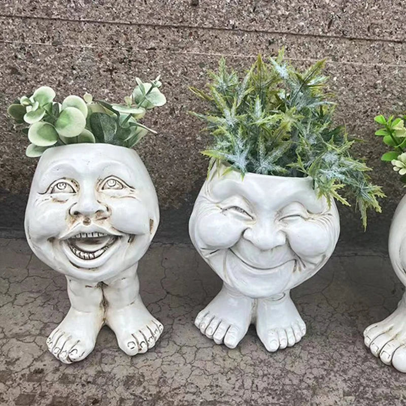 BowLift | Funny Face Resin Succulent Planter - GigglePot