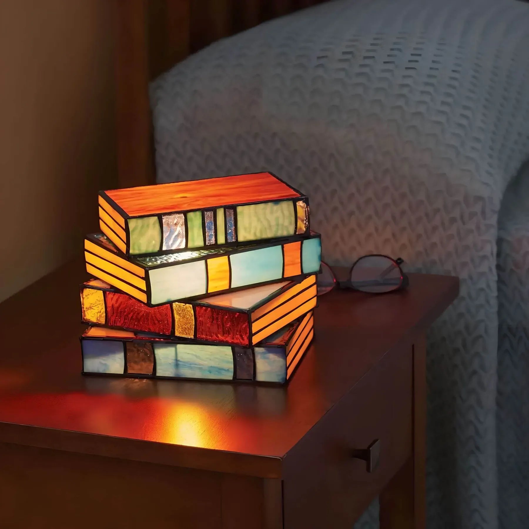 BowLift | Stained Glass Book Lamp Multicolor