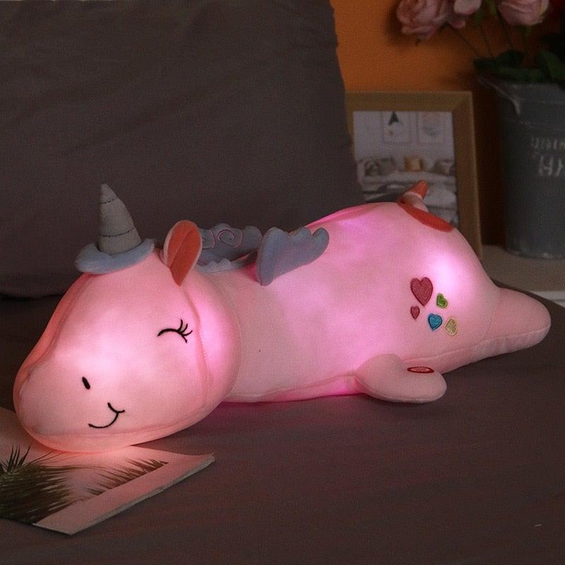BowLift | Glowing Light Unicorn – Soft Plush Night Companion Toy for Kids