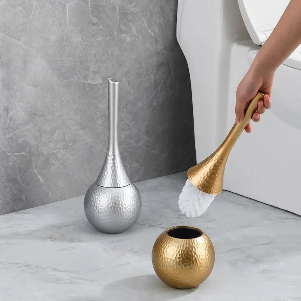 BowLift | GOLDENLUXE – Sculpted Toilet Brush with Elegant Metallic Design for Modern Bathrooms