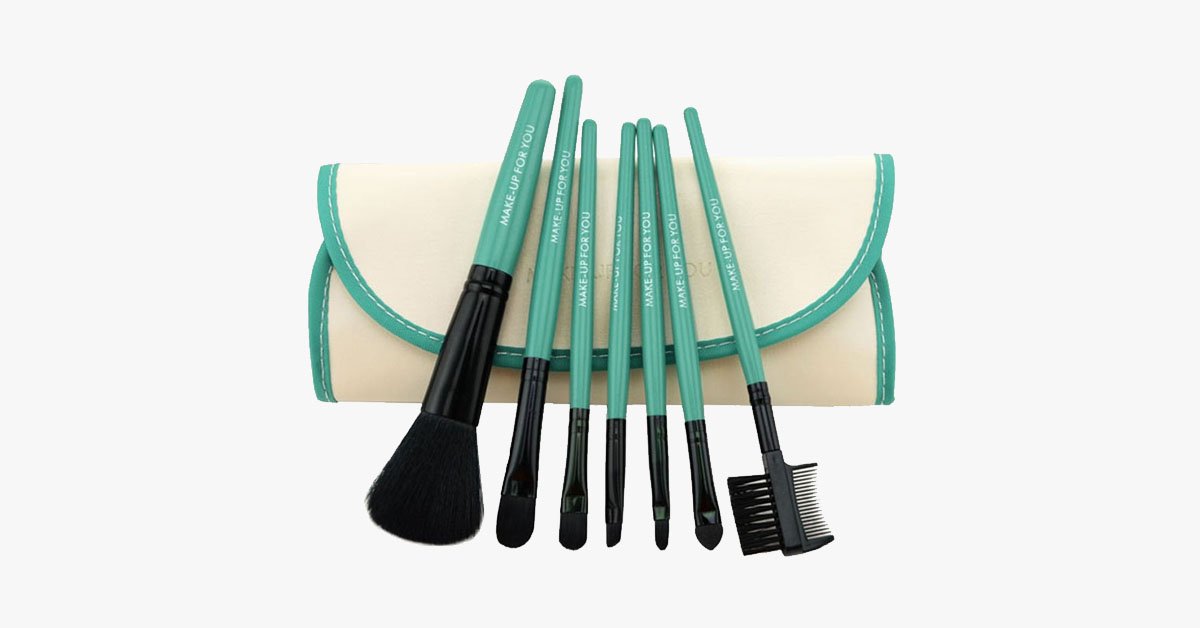 BowLift | 7-piece brush set White and Green