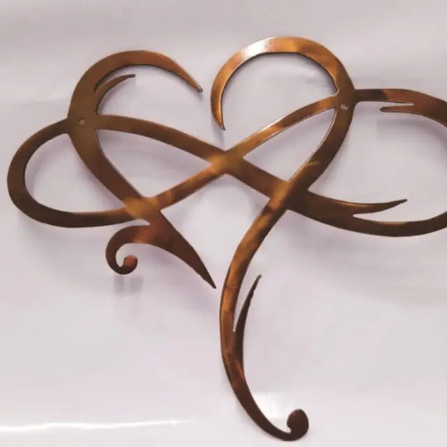 BowLift | InfinityHeart Wall Decor – Iron Wall Sculpture with Symbol of Eternal Love