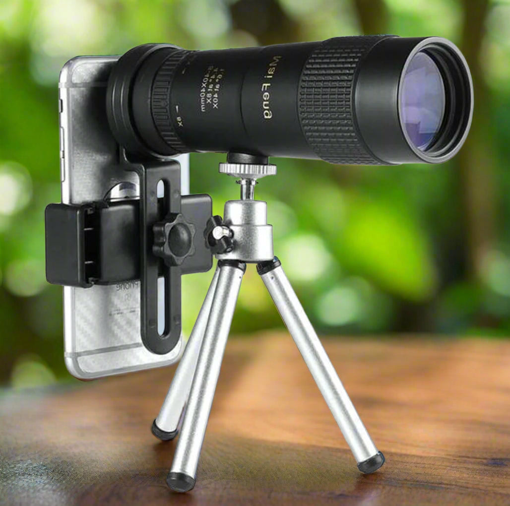 BowLift | High-Power Waterproof Monocular Telescope with 10x Magnification for Bird Watching, Hiking, and Outdoor Adventures