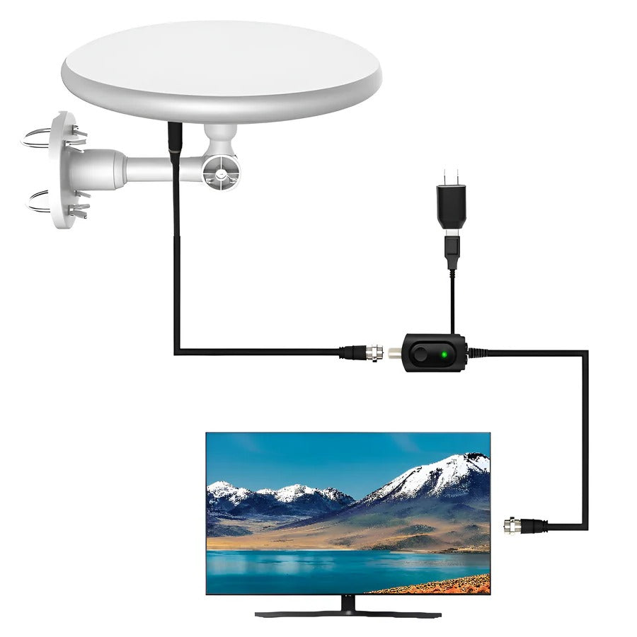 BowLift | 2025 Long Range Outdoor Digital HD TV Antenna | Free HD & 4K Channels