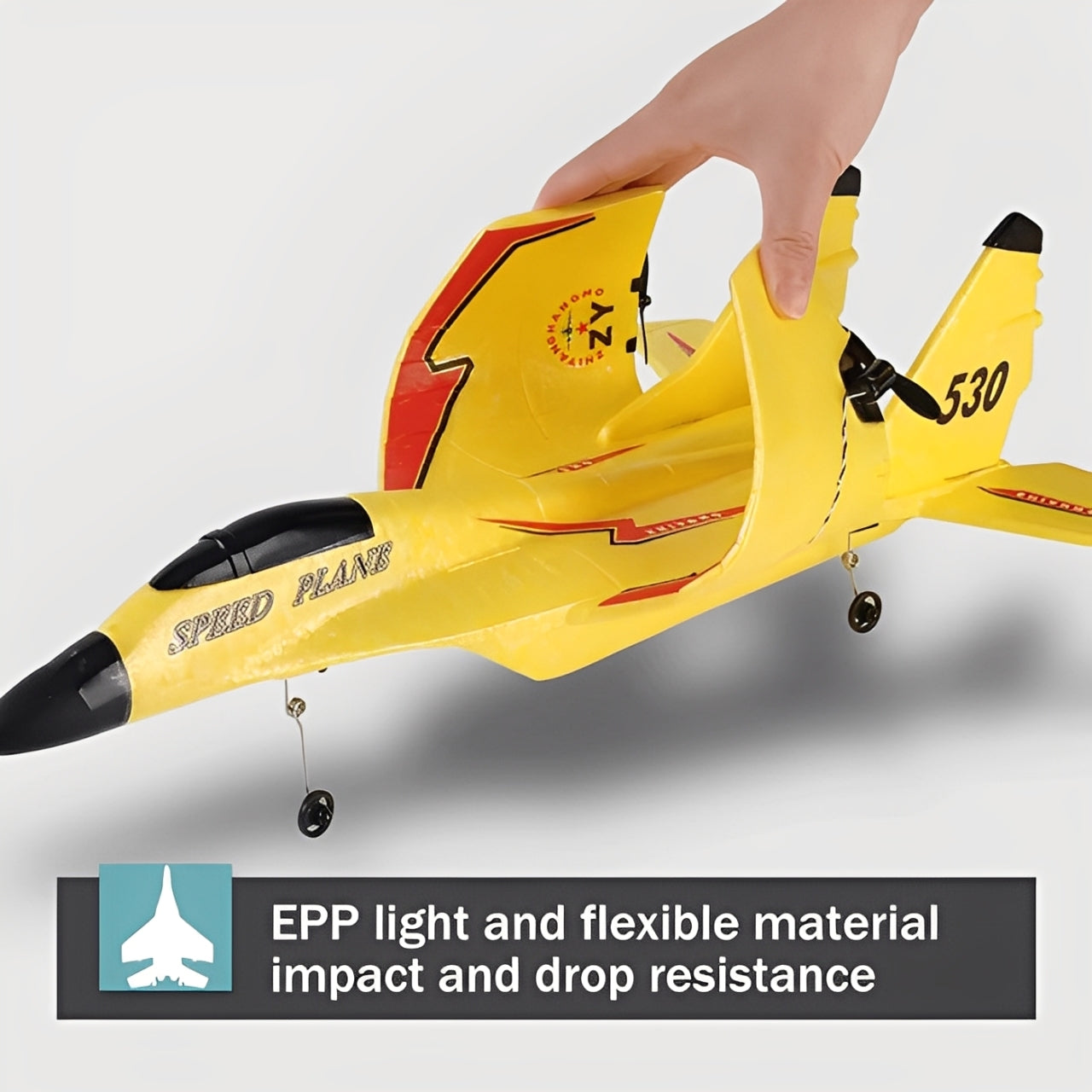 BowLift | EPP Foam SU35 RC Plane – 2.4G Remote Control Jet with LED Lights