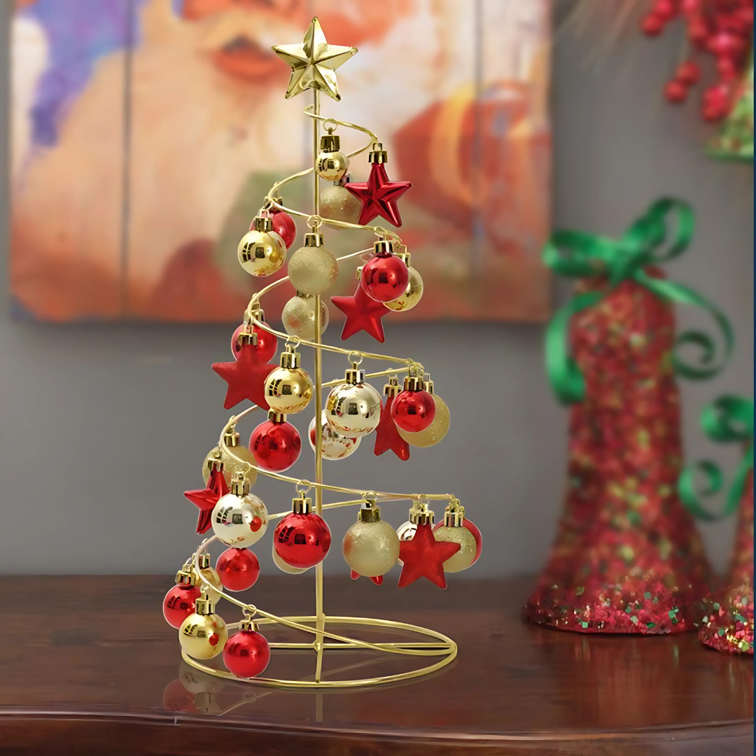 BowLift | Christmas Decorations Spiral Tabletop Tree Ornament