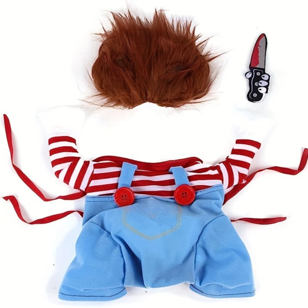 BowLift | Dog Halloween Costume Plush Funny Outfit | Scary Doll Design