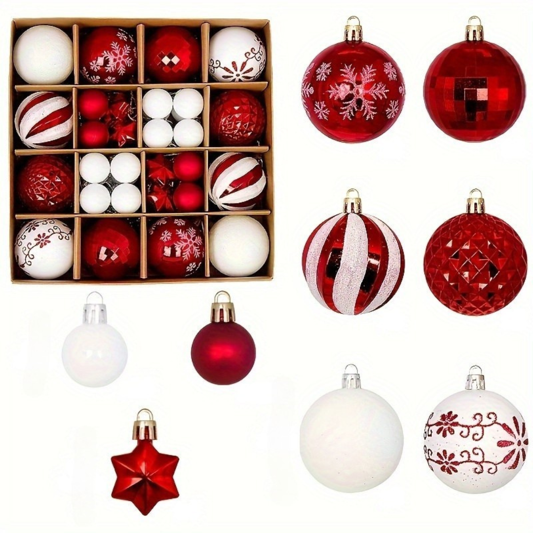 BowLift | Christmas Tree Baubles Set – Plastic Hanging Ornaments