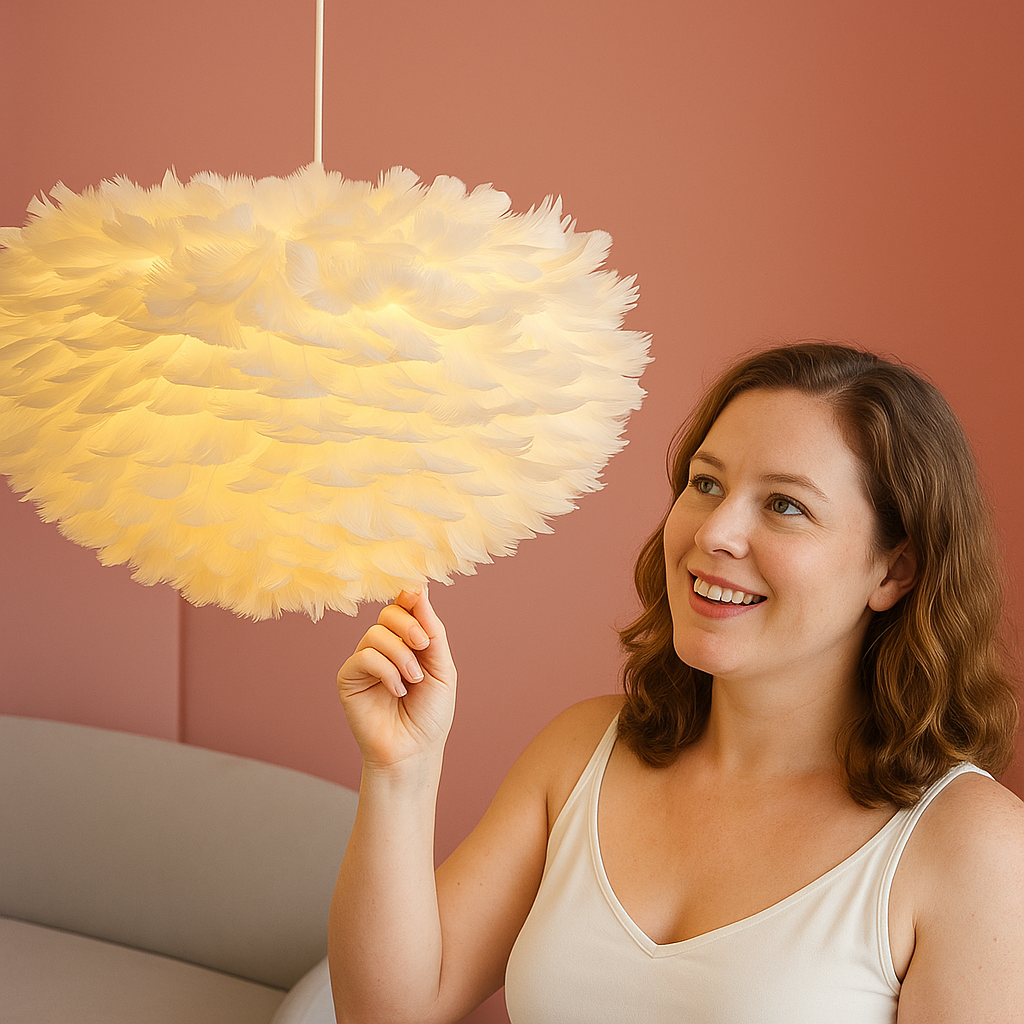 BowLift | Cloud Like Realistic Feather Chandelier