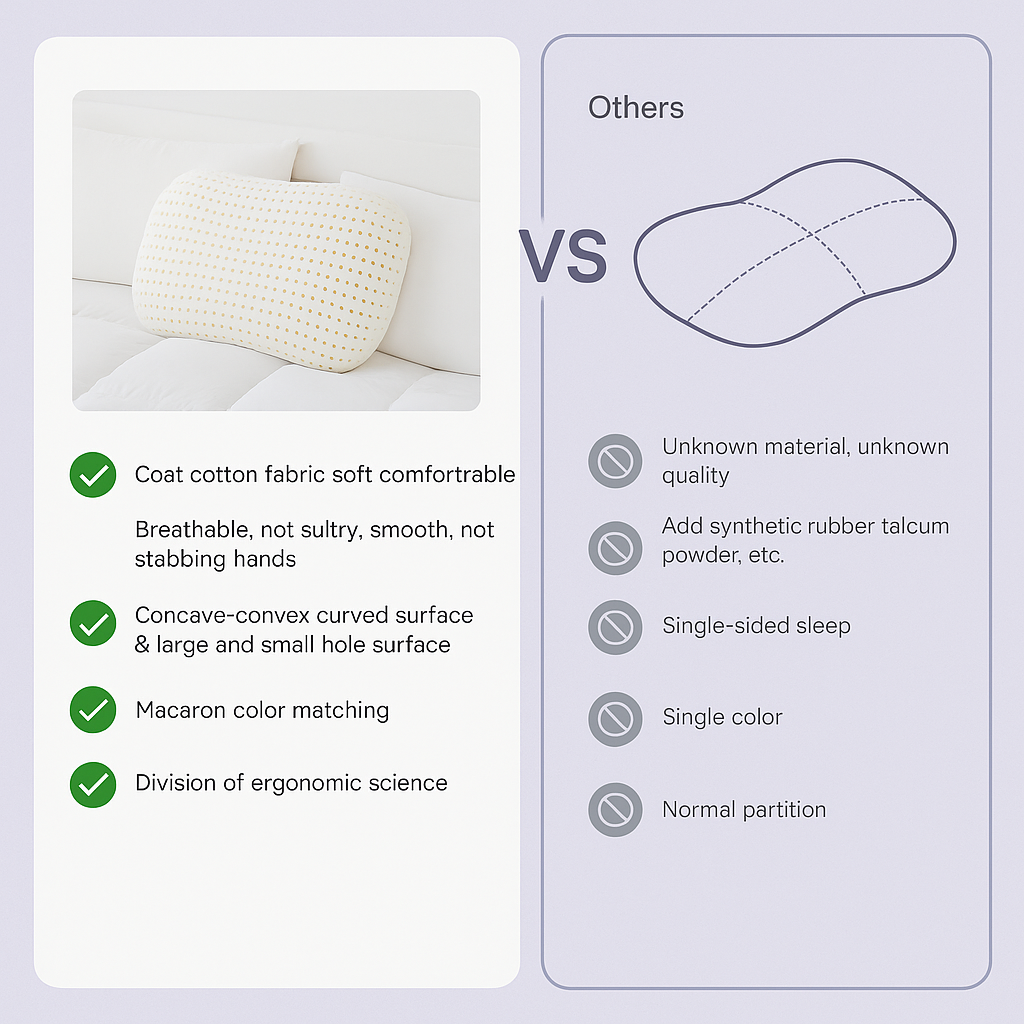 BowLift | Therapeutic Cotton Cover Natural Latex Pillow